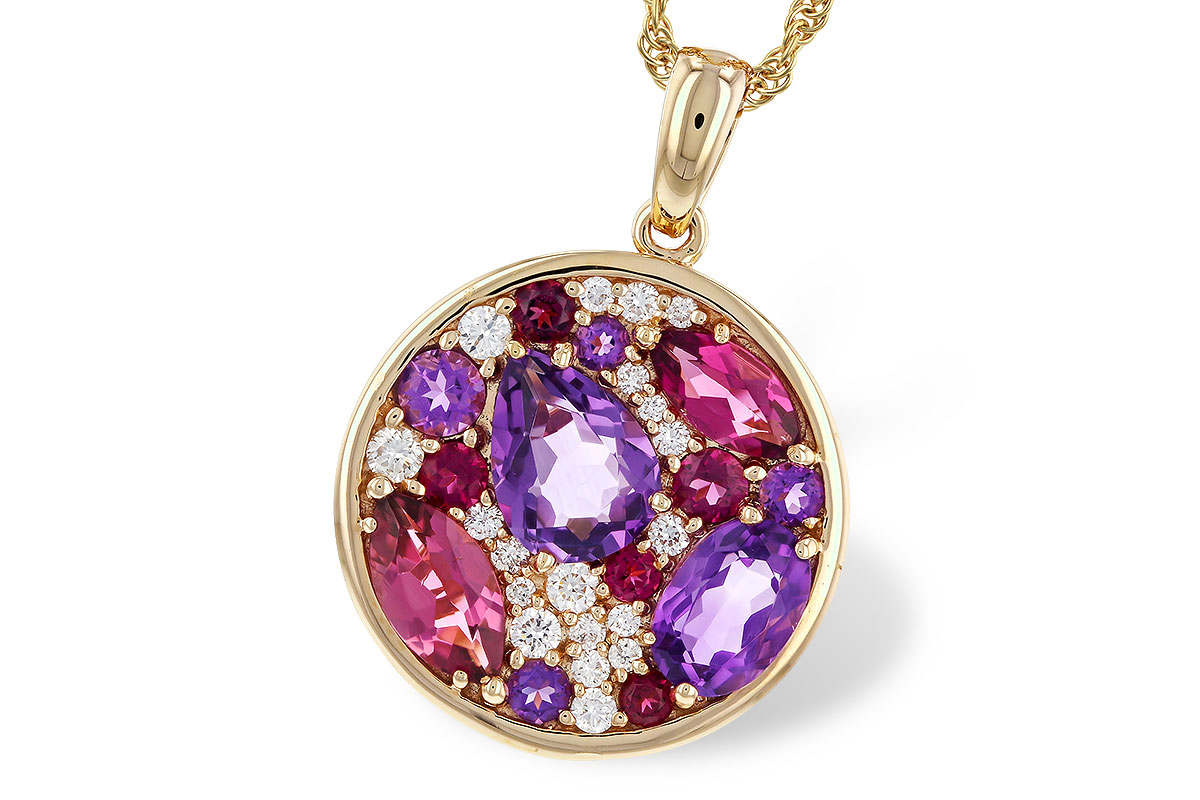 M329-70906: NECK 1.83 TW SEMI-PRECIOUS (P.TOUR, AMY) 2.00 TGW