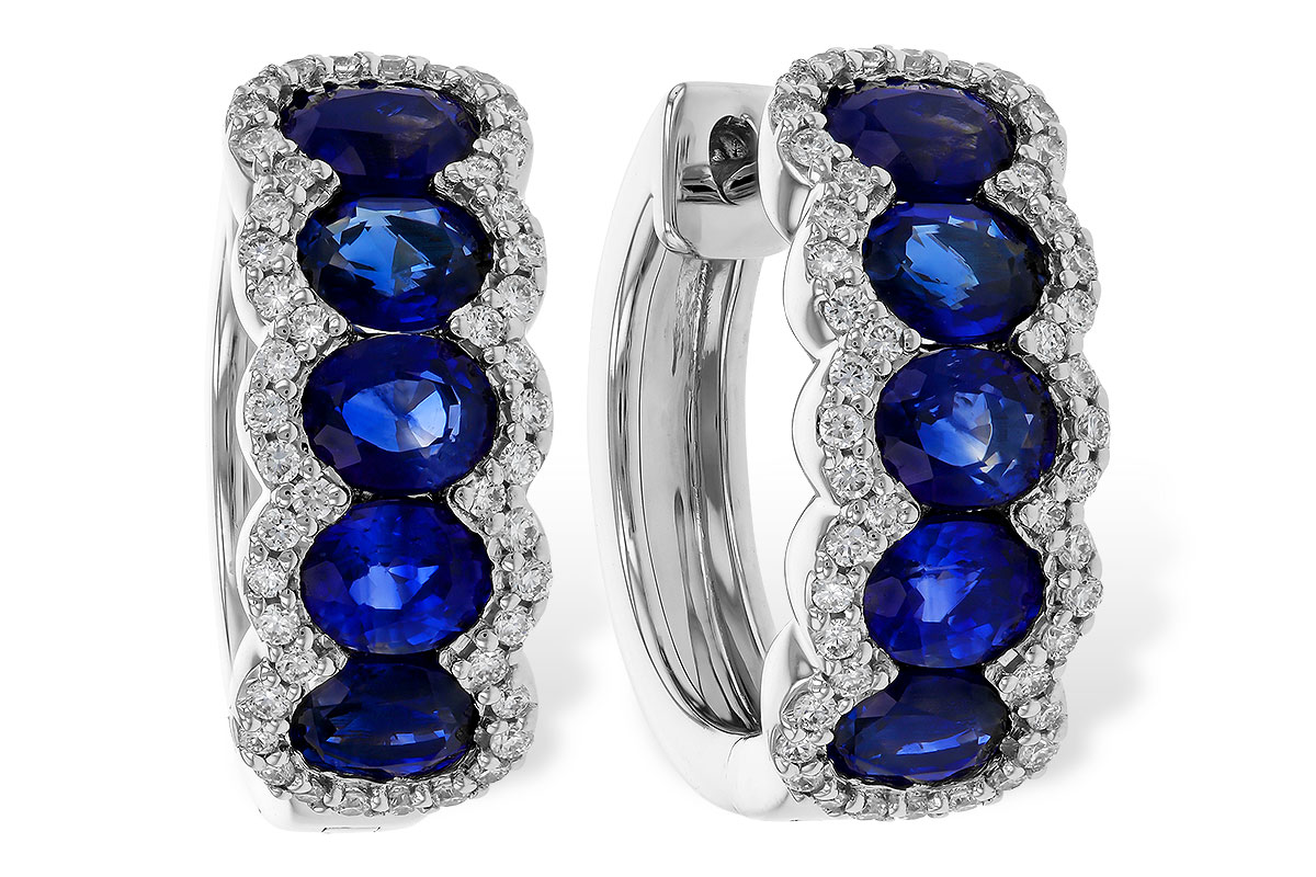 M329-71733: EARRINGS 2.32 TW SAPPHIRE 2.57 TGW