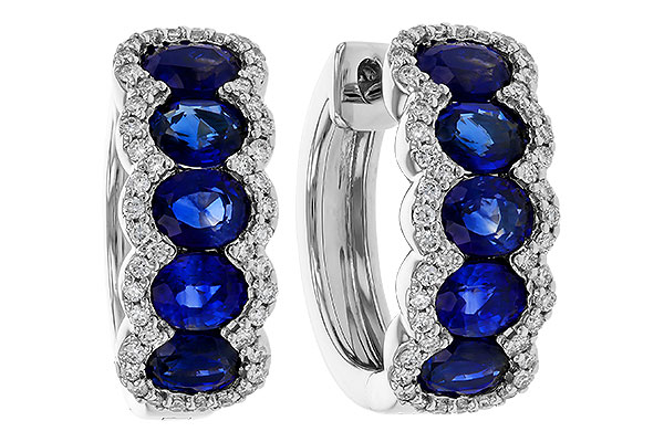 M329-71733: EARRINGS 2.32 TW SAPPHIRE 2.57 TGW