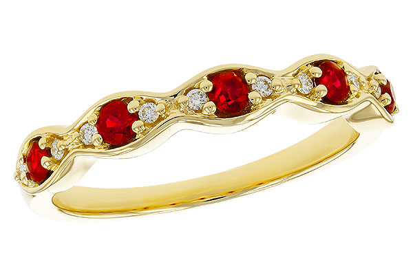 M329-72660: LDS WED RG .28 RUBY .34 TGW