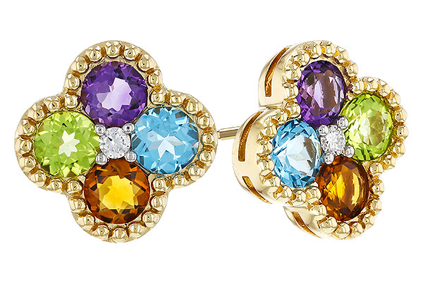 M329-72679: EARRINGS 1.88 SEMI-PREC (AMY,BT,CIT,PER) 1.93 TGW