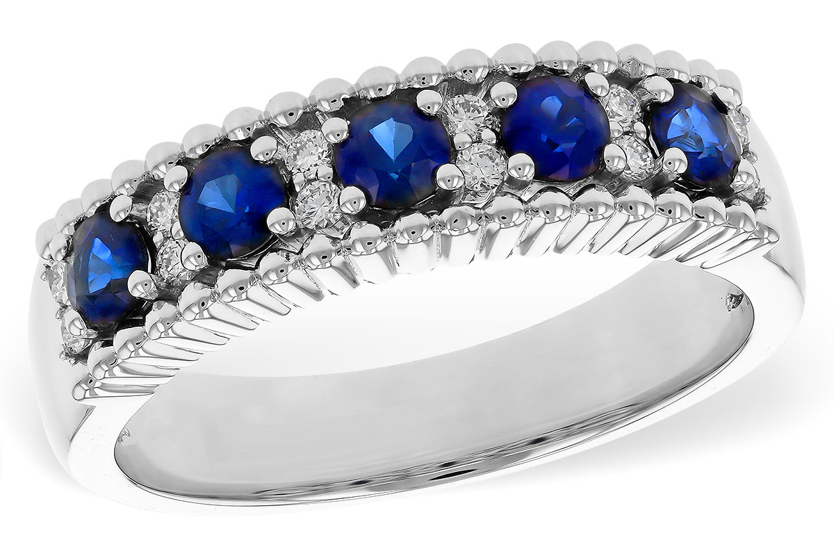 M329-72706: LDS WED RG .64 TW SAPPHIRE .76 TGW