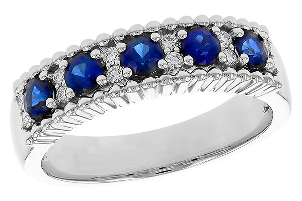 M329-72706: LDS WED RG .64 TW SAPPHIRE .76 TGW