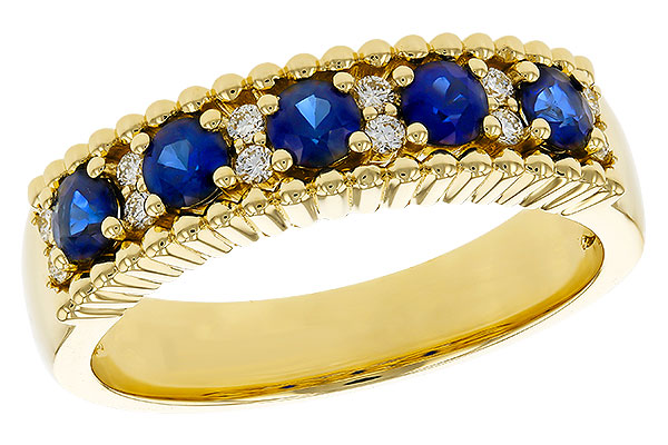 M329-72706: LDS WED RG .64 TW SAPPHIRE .76 TGW