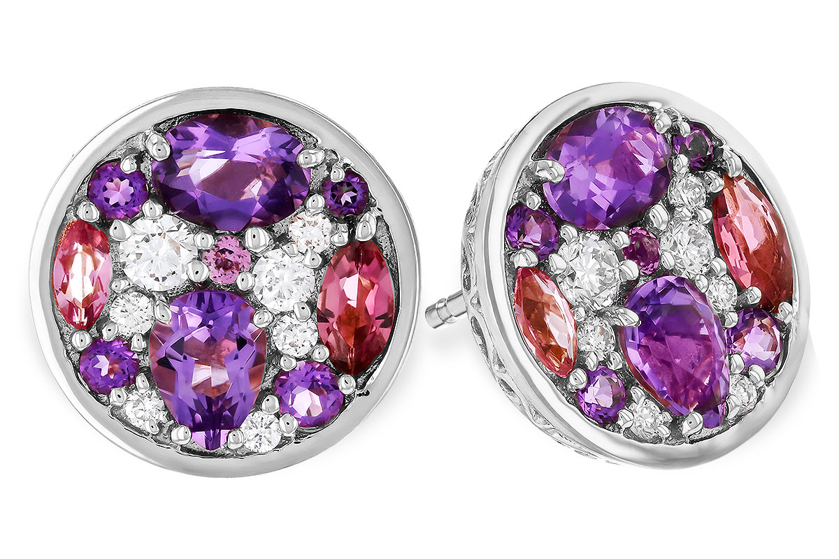 M329-72724: EARR .82 TW SEMI-PRECIOUS (P.TOUR, AMY) .98 TGW