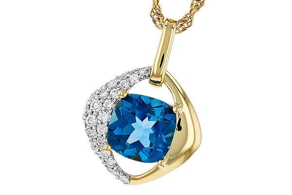 M330-55388: NECK 1.43 LONDON BLUE TOPAZ 1.62 TGW (7MM LBT)