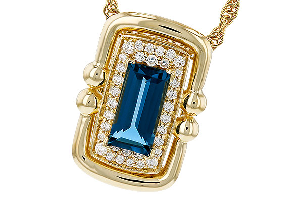 M330-55406: NECK .84 LONDON BLUE TOPAZ .96 TGW (8x4MM LBT)