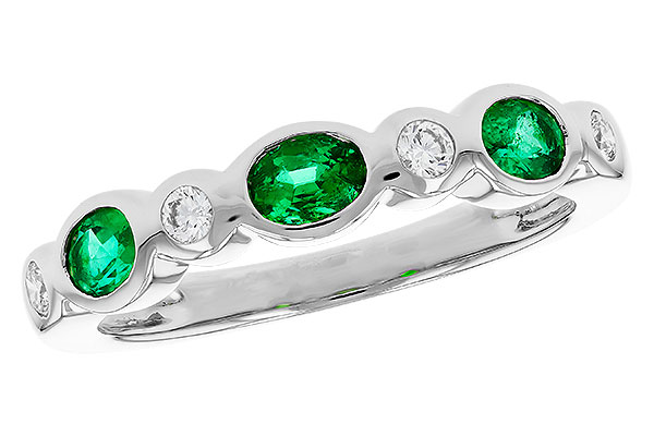 M330-55433: LDS WED RG .43 EMERALD .56 TGW