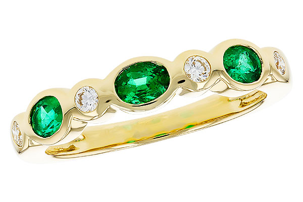 M330-55433: LDS WED RG .43 EMERALD .56 TGW