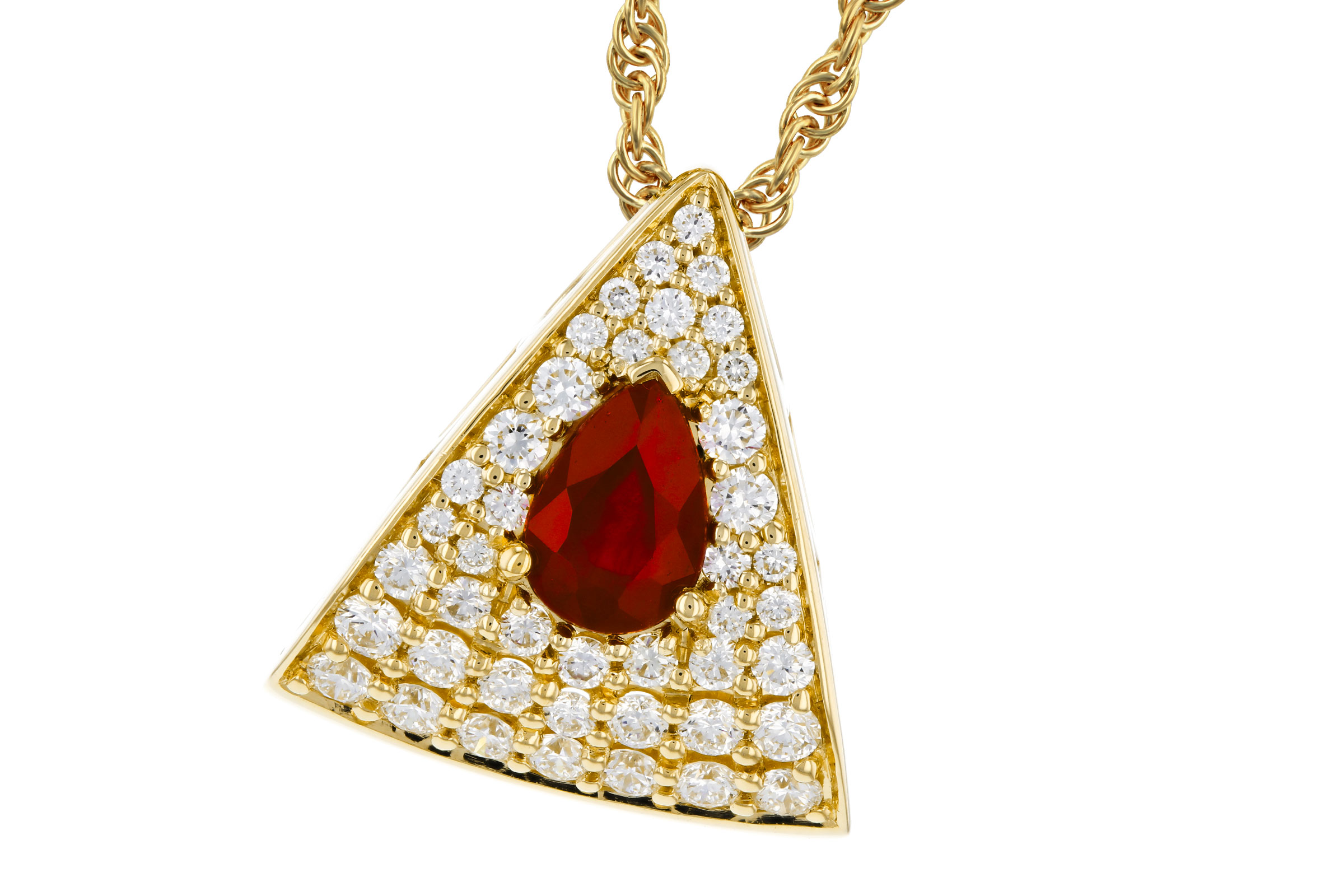 M330-57260: NECKLACE .46 RUBY .80 TGW (6x4MM RU)